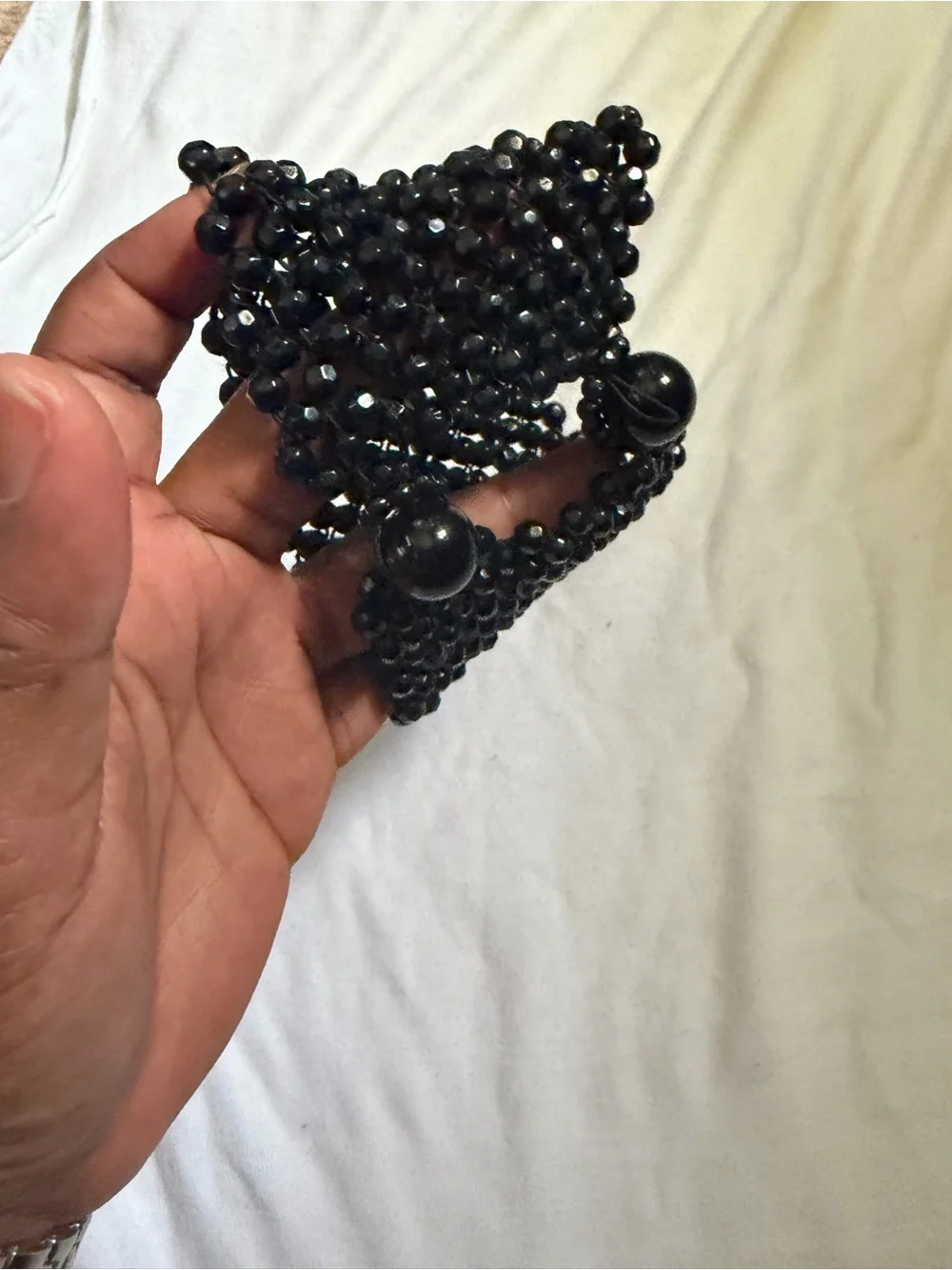 Hera Collection Black Beaded Hair Cuff
